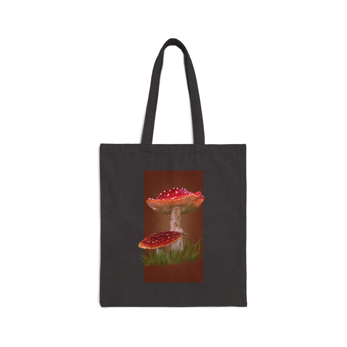 Mushroooooom Art Tote Bag — Red Amanita Canvas Grocery & Market Tote
