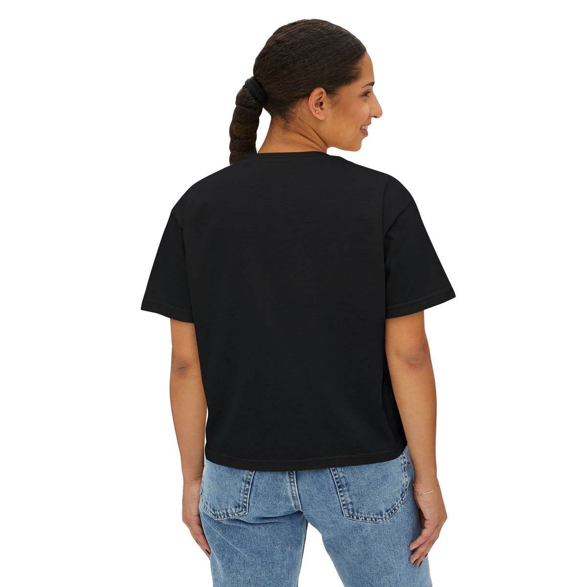 Koi Pond Women's Boxy Tee — Serene Lily Pad Koi Fish Graphic Shirt