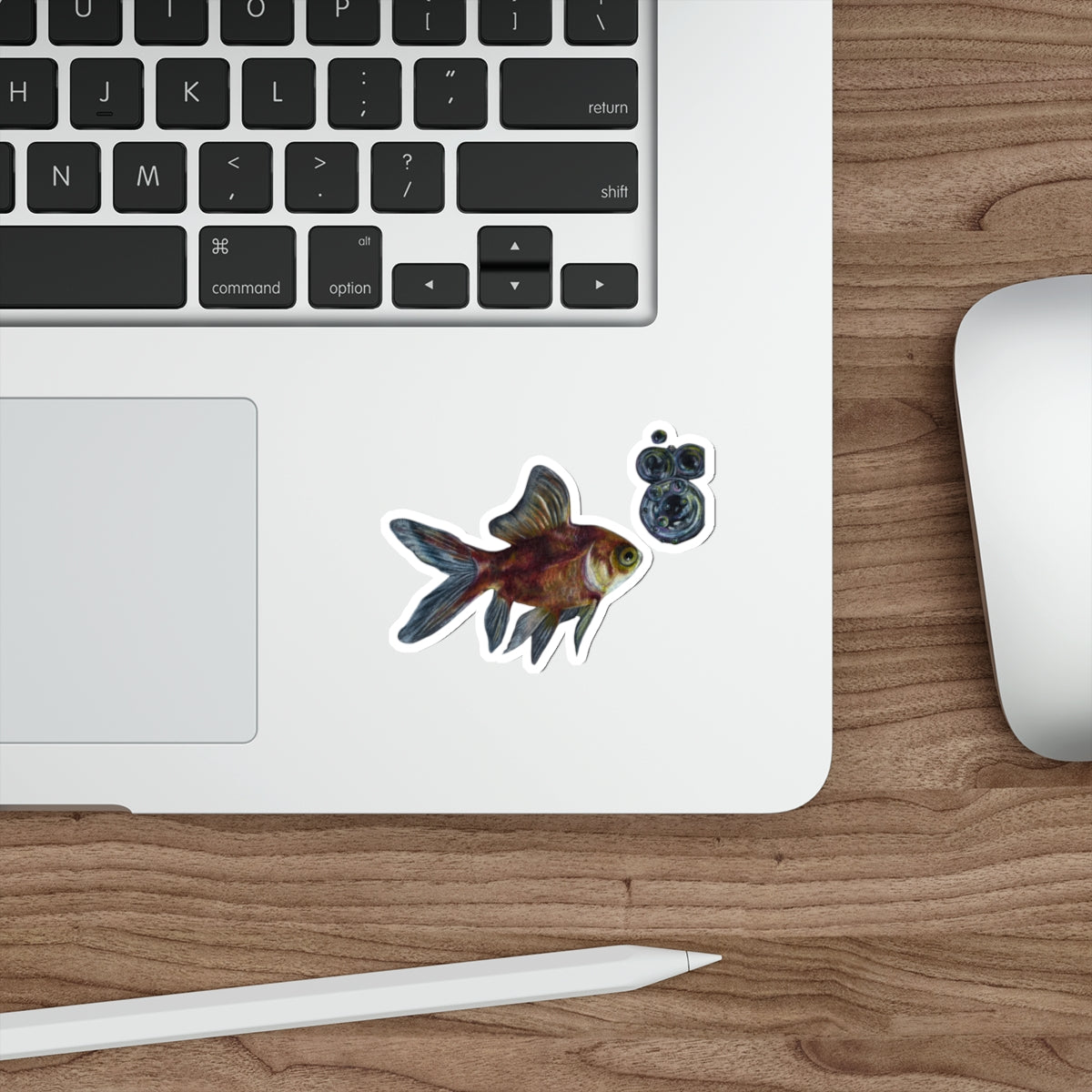 Goldfish Bubbles Die-Cut Sticker