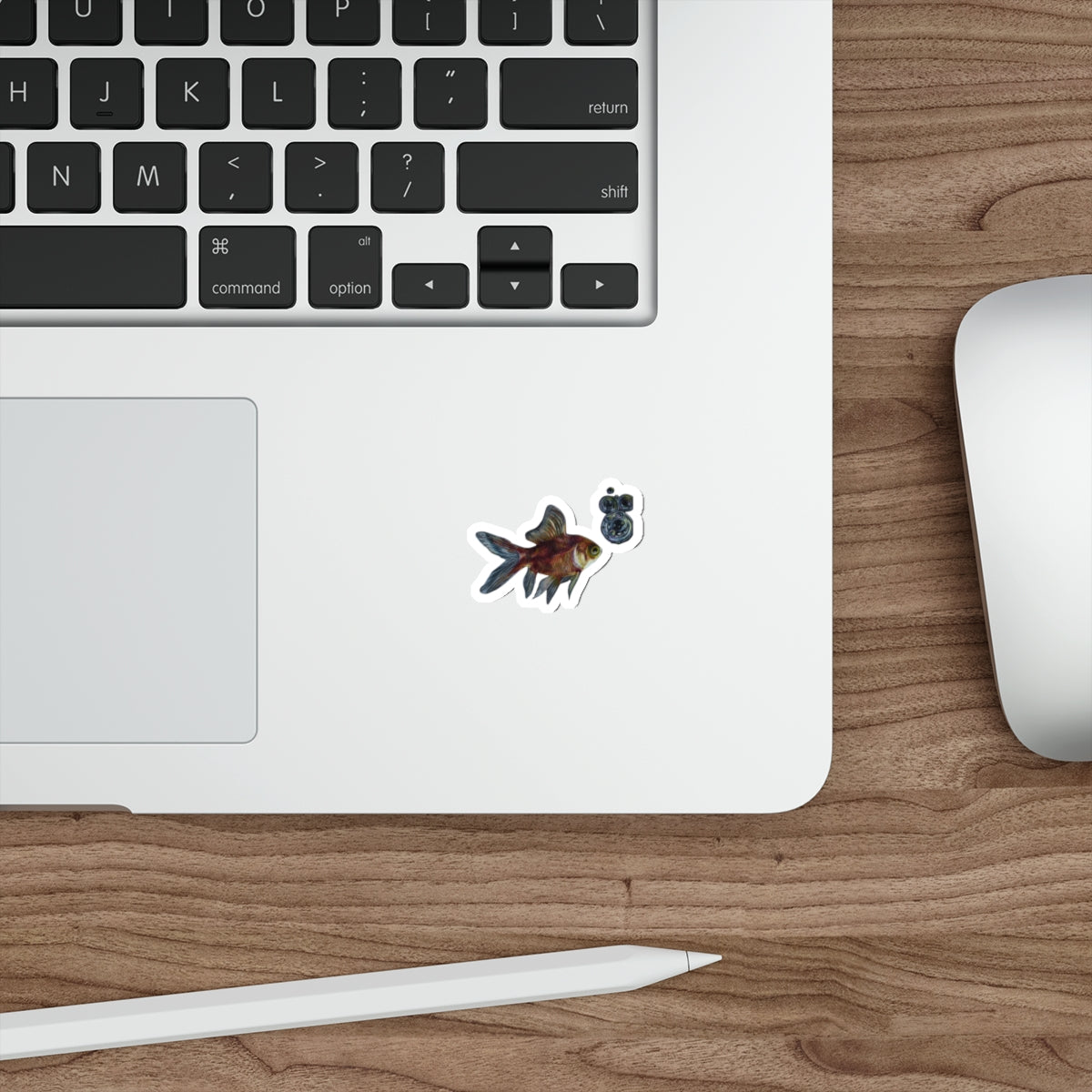 Goldfish Bubbles Die-Cut Sticker