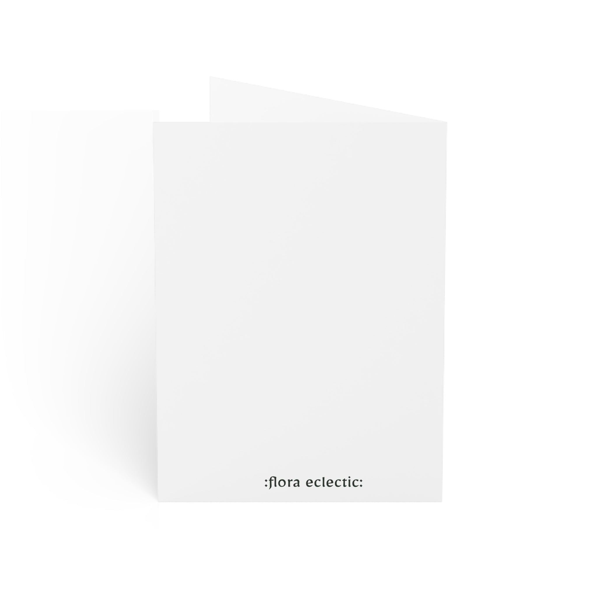 Iris Floral Greeting Card — Watercolor Iris Blank Note Card (Single or Pack)