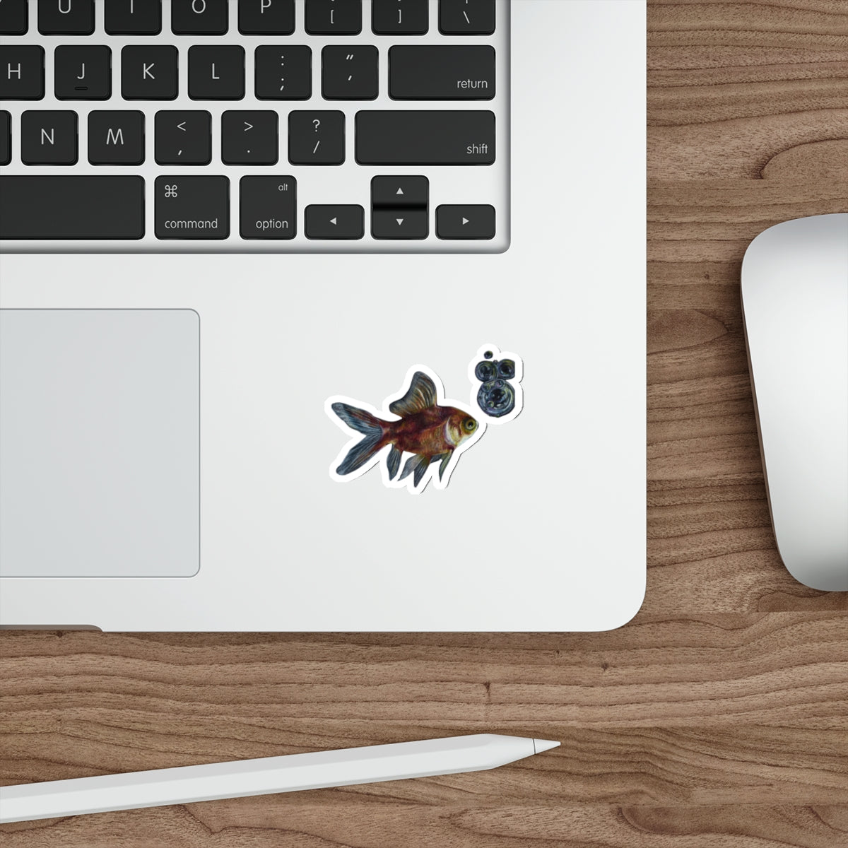 Goldfish Bubbles Die-Cut Sticker