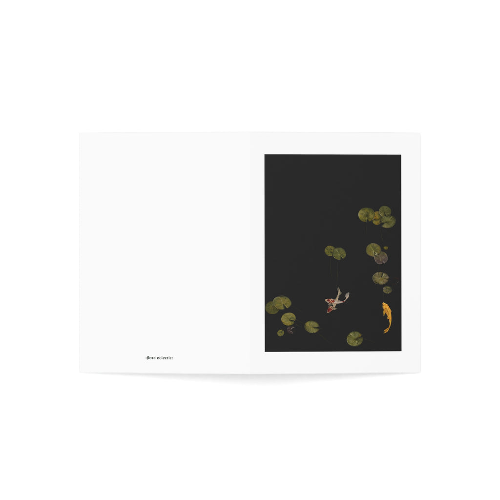 Lily Koi Pond Greeting Card – (1/10/30/50 pcs)