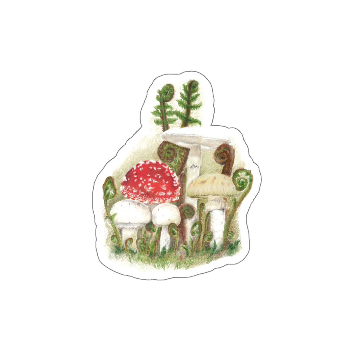 Poison Buddies-Cute Forest Fungi Decal