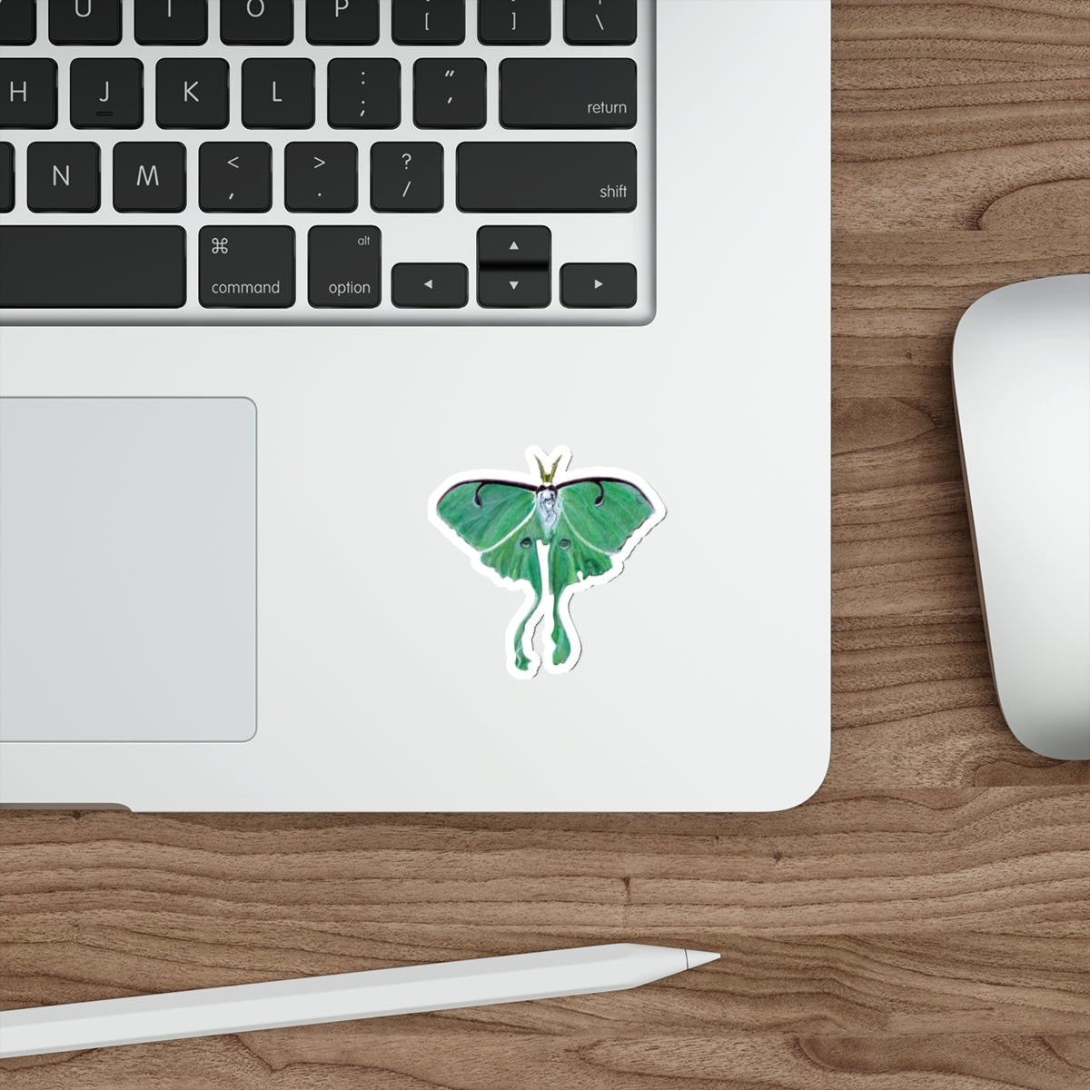 Luna Moth Die-Cut Sticker — Vinyl Decal for Laptops & Nature Lovers