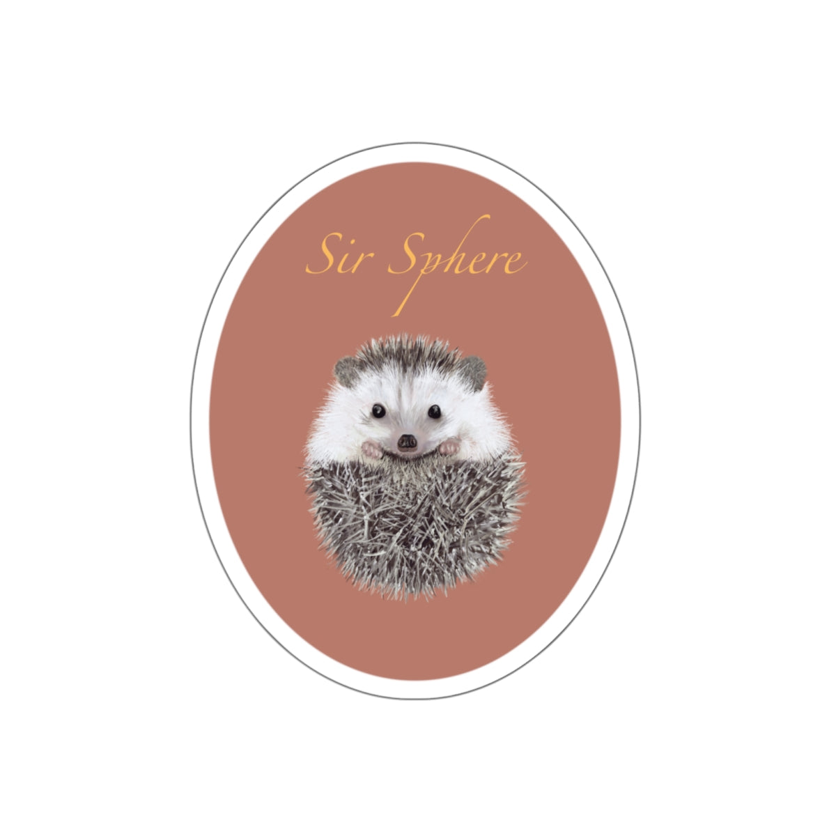 Sir Sphere Hedgehog Die-Cut Sticker