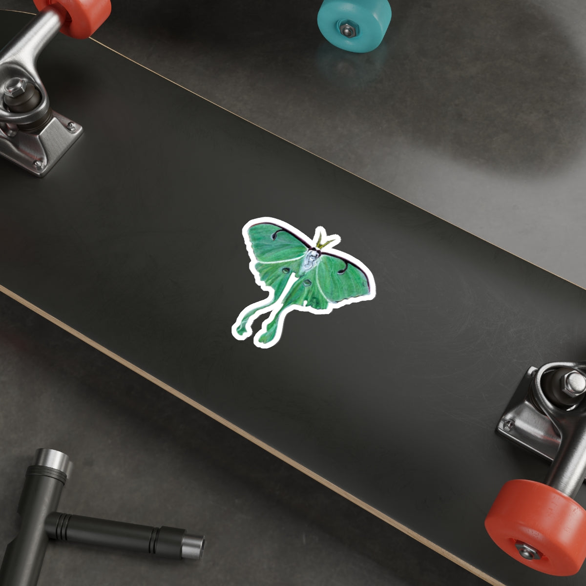 Luna Moth Die-Cut Sticker — Vinyl Decal for Laptops & Nature Lovers