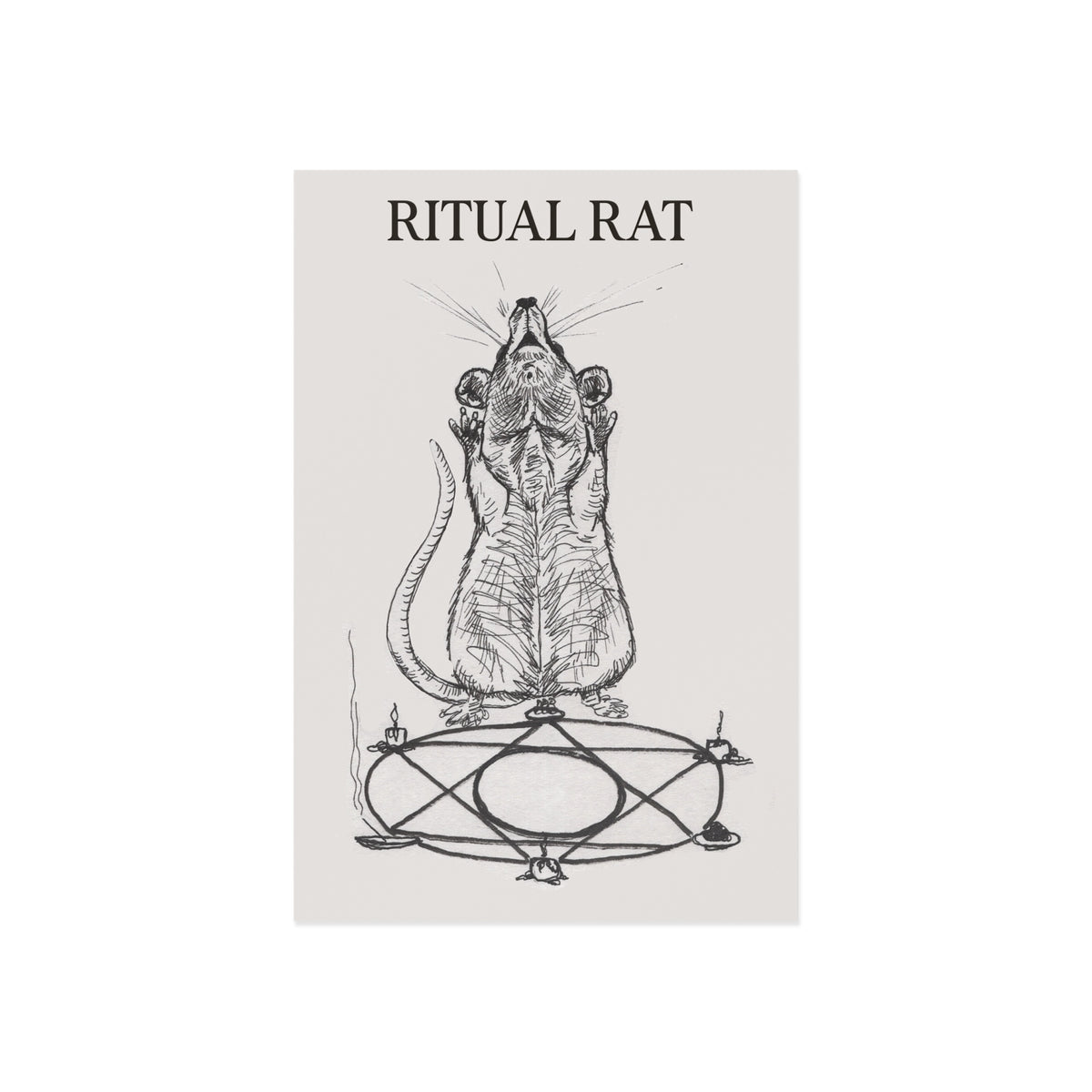 Ritual Rat Fine Art Postcard