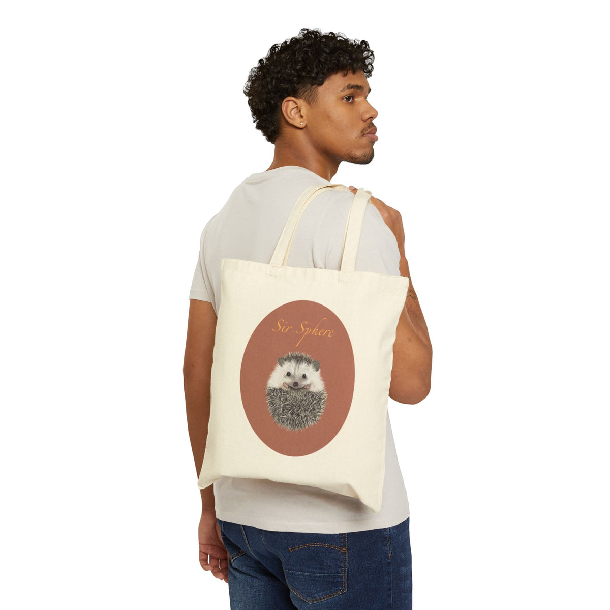 Sir Sphere Canvas Tote Bag — Cute Eco-Friendly Grocery & Everyday Bag