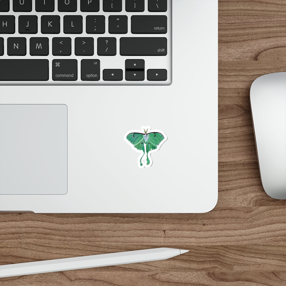 Luna Moth Die-Cut Sticker — Vinyl Decal for Laptops & Nature Lovers