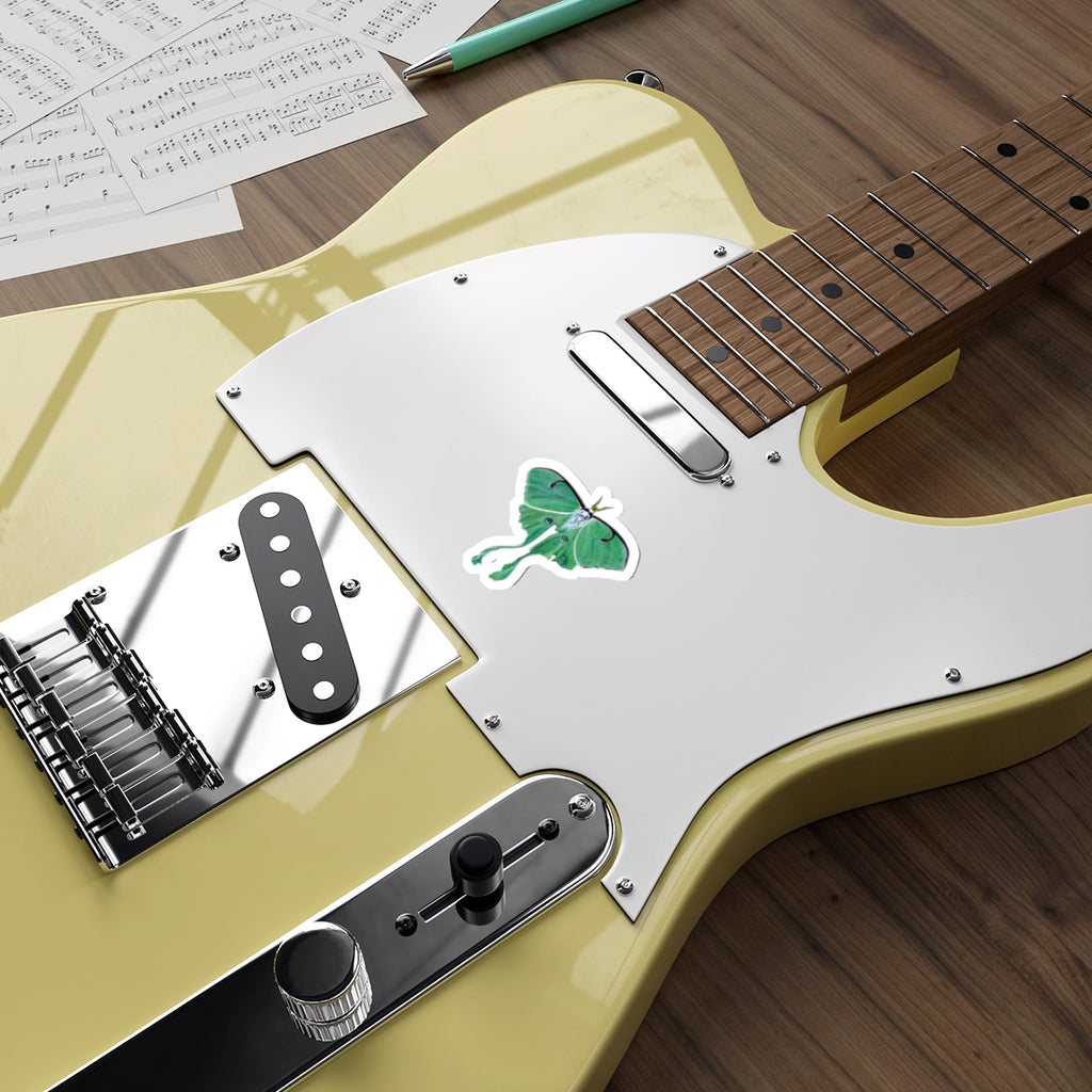 Luna Moth Die-Cut Sticker — Vinyl Decal for Laptops & Nature Lovers